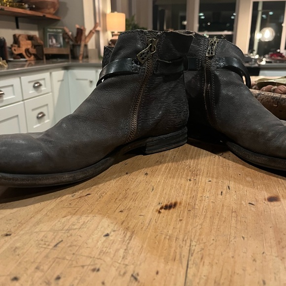 Size 41 A.S. 98 charcoal leather booties with buckle. Super cute!! - Picture 2 of 4